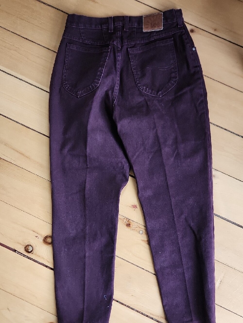 Vintage Lee Riveted Jeans in Deep Plum - Picture 6 of 8